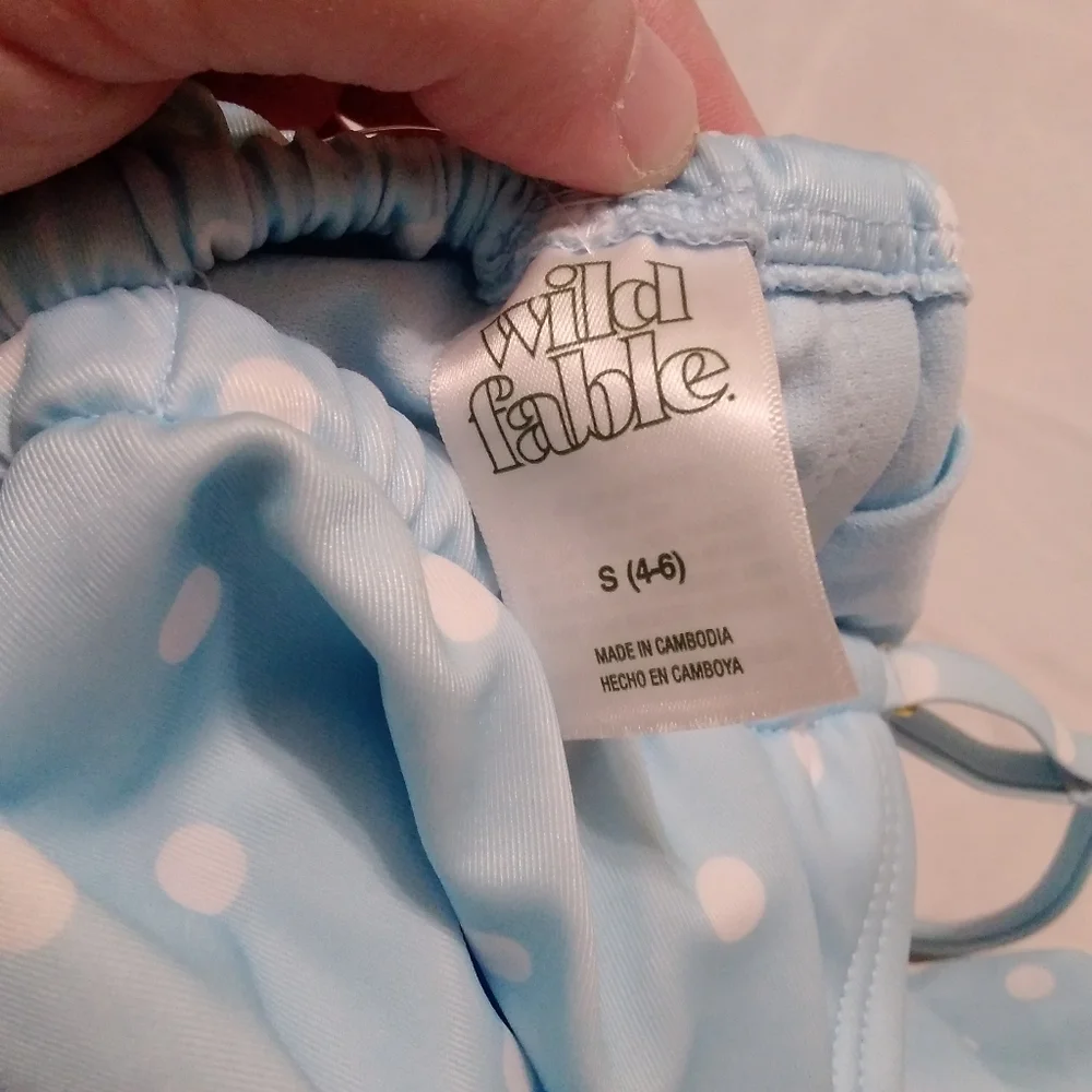 Wild Fable One Piece Swim Suit Adjustable Strap Cheeky SM